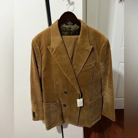 Banana Republic Como Corduroy Suit Vicuna Brown - Picture 2 of 9